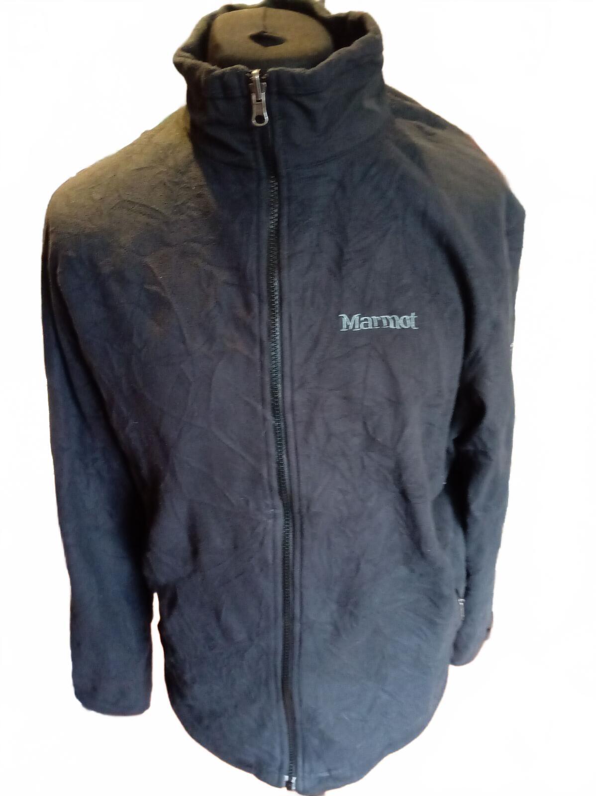 Marmot Black Full Zip Microfleece Jacket Men’s Size XL Outdoor Hiking
