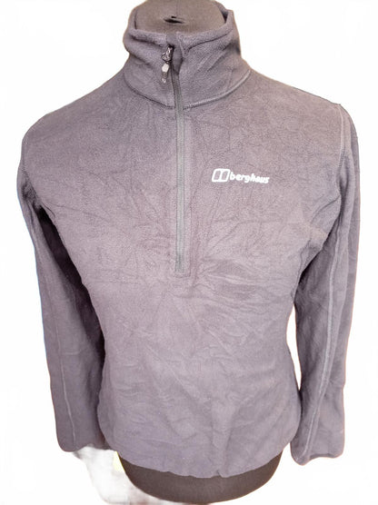 Berghaus Prism Grey Micro Fleece Half Zip Pullover Women's Size 14