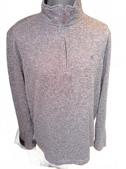 IZOD Men's Grey Half-Zip Fleece Pullover