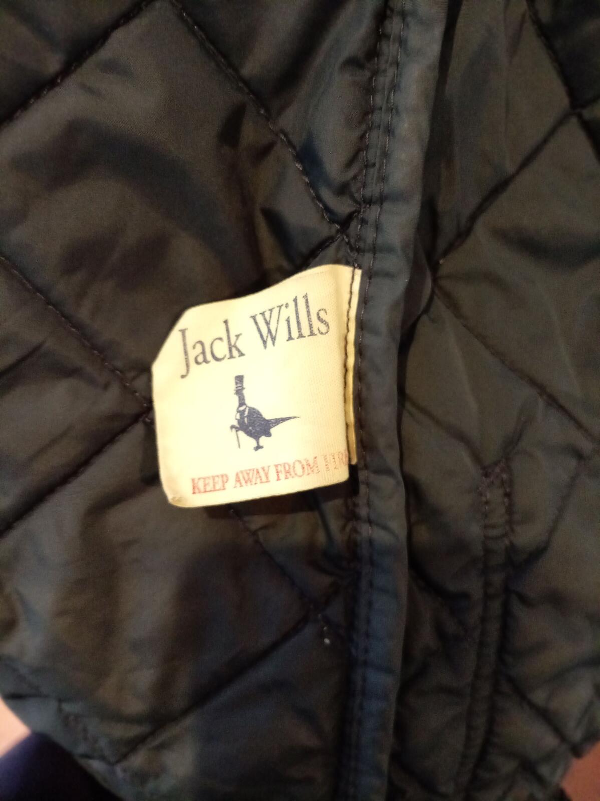 Jack Wills Men's Navy Quilted Jacket With Corduroy Collar Size Small