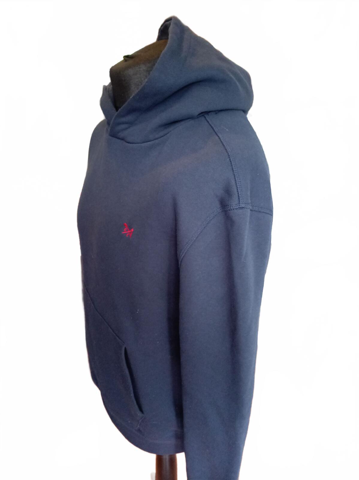 Crew Clothing Navy Blue Fleece Hoodie Men’s Large (24" P2P) Great Condition