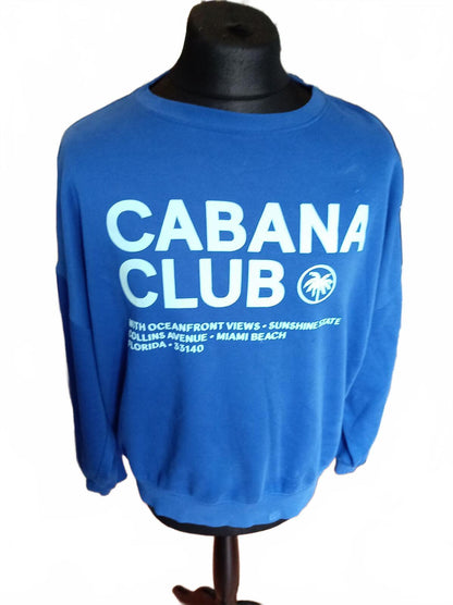 Cabana Club Blue Crewneck Sweatshirt - Size 14