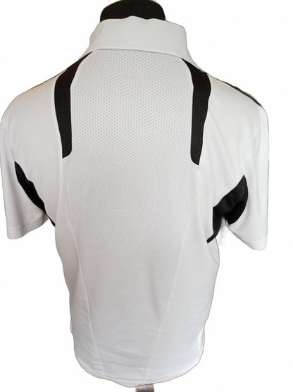 Adidas White 3-Stripe Sports Polo Shirt Men's Size Medium - Same Day Despatch