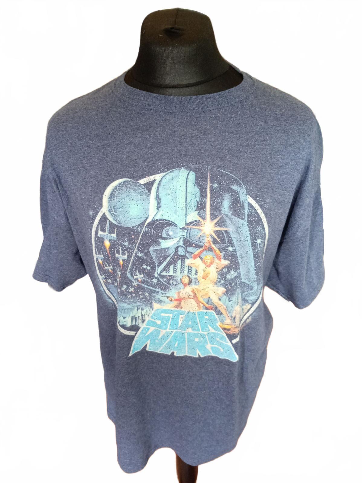 Official Star Wars Retro 1977 Movie Poster T-Shirt Men's XL (23" P2P)
