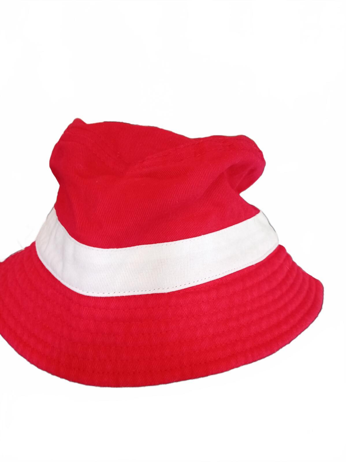 England Retro Red White Stripe Bucket Hat St George Shield Patch
