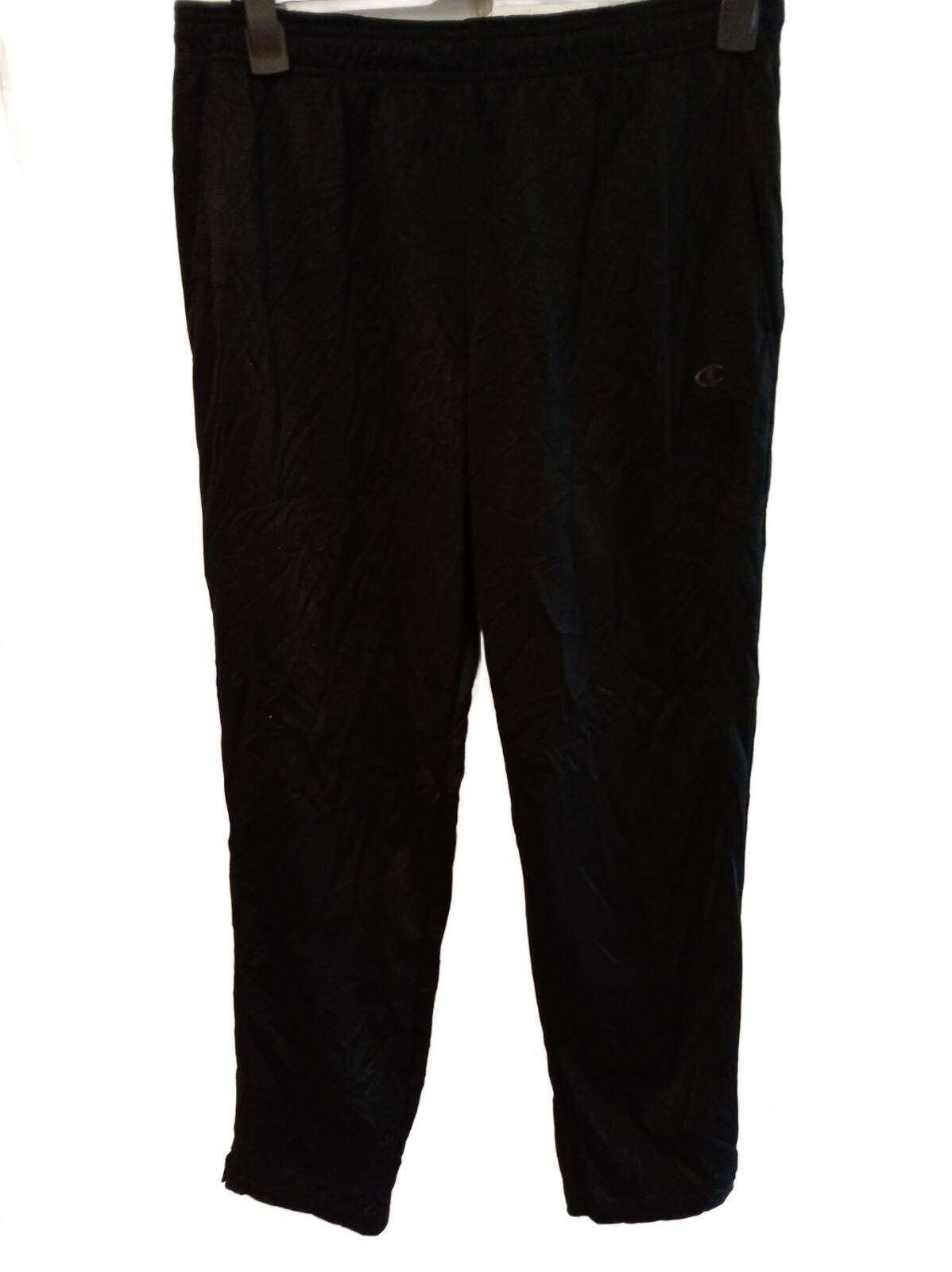 Champion Black Athletic Track Pants - Large