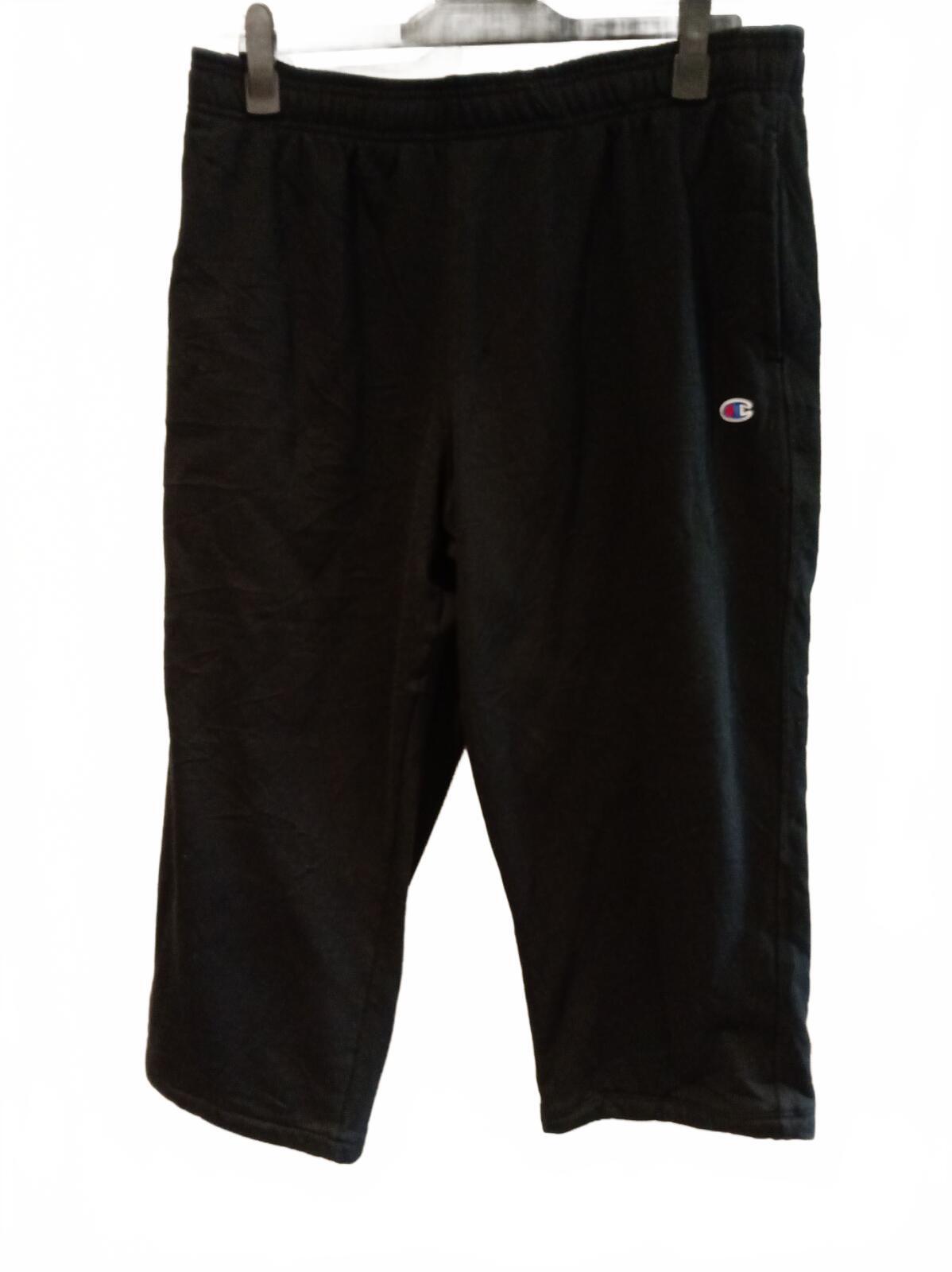 Champion Men's Black 3/4 Cropped Joggers Capri Size 2XL (40"-50" Waist)