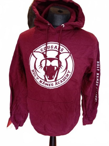 Holy Names Academy Cougars Maroon Hoodie Sweatshirt - Medium