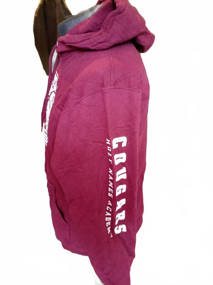 Holy Names Academy Cougars Maroon Hoodie Sweatshirt - Medium