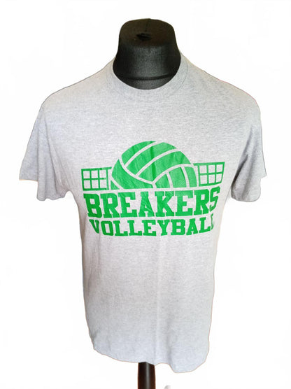Breakers Volleyball Printed Grey T-Shirt - Medium