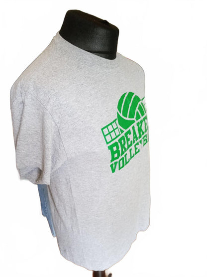 Breakers Volleyball Printed Grey T-Shirt - Medium