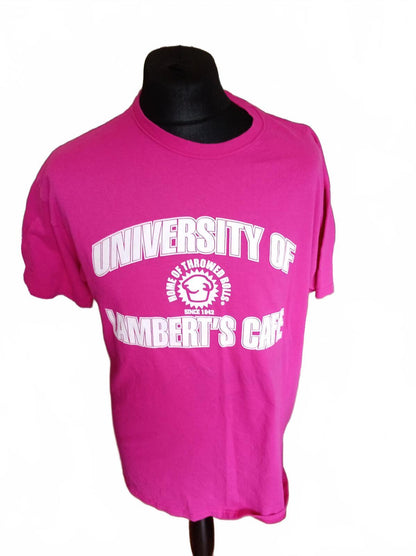 University of Lambert's Cafe Pink Graphic T-Shirt - XL