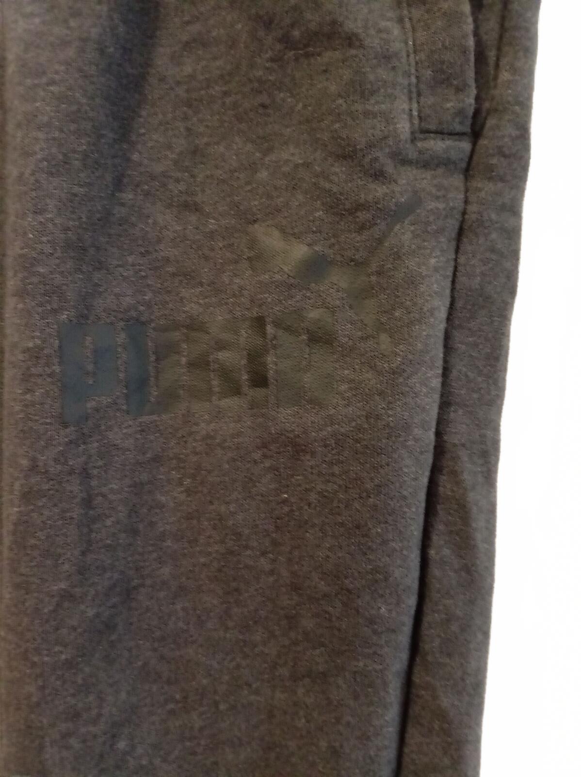 Puma Grey Sweatpants with Elastic Waistband - Small