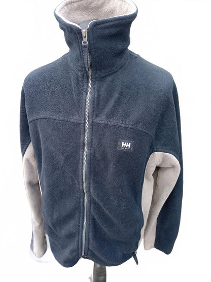 Helly Hansen Montreal 72025 Fleece Jacket Black Beige Two-Tone Full Zip Men's L