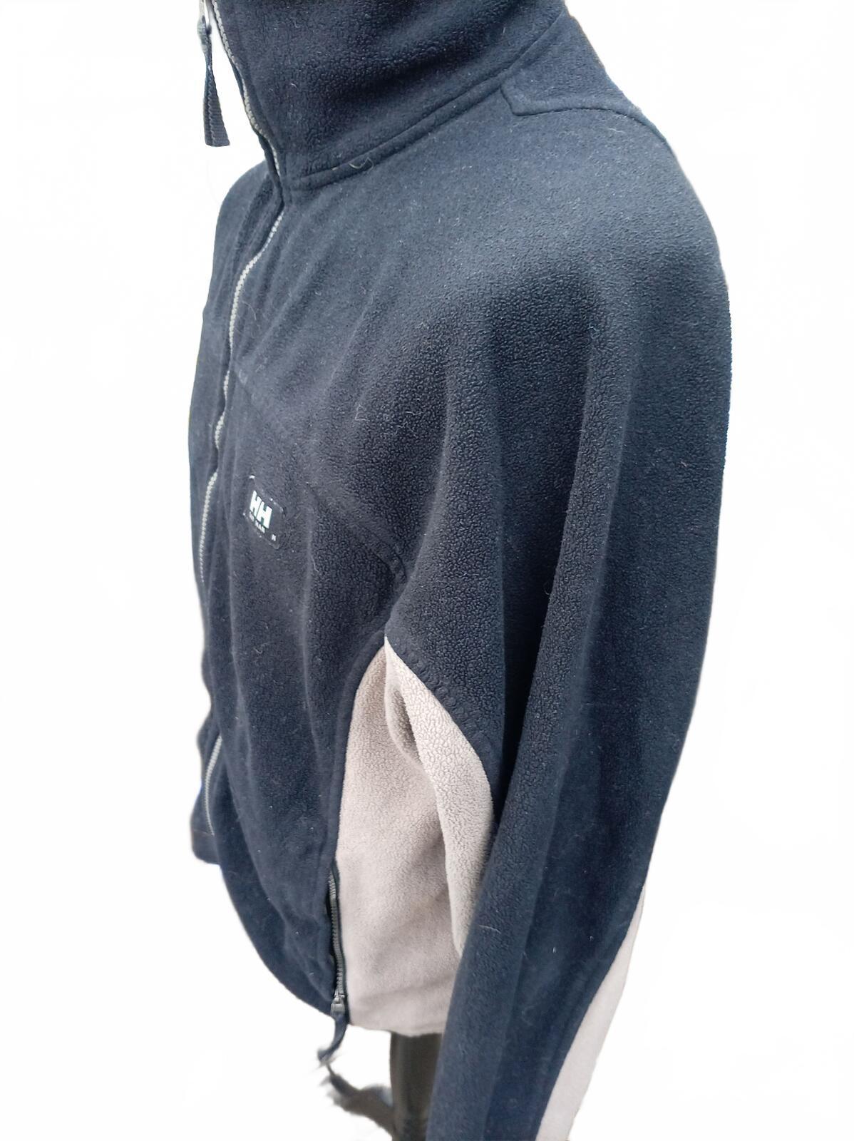 Helly Hansen Montreal 72025 Fleece Jacket Black Beige Two-Tone Full Zip Men's L