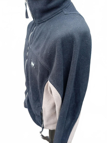 Helly Hansen Montreal 72025 Fleece Jacket Black Beige Two-Tone Full Zip Men's L