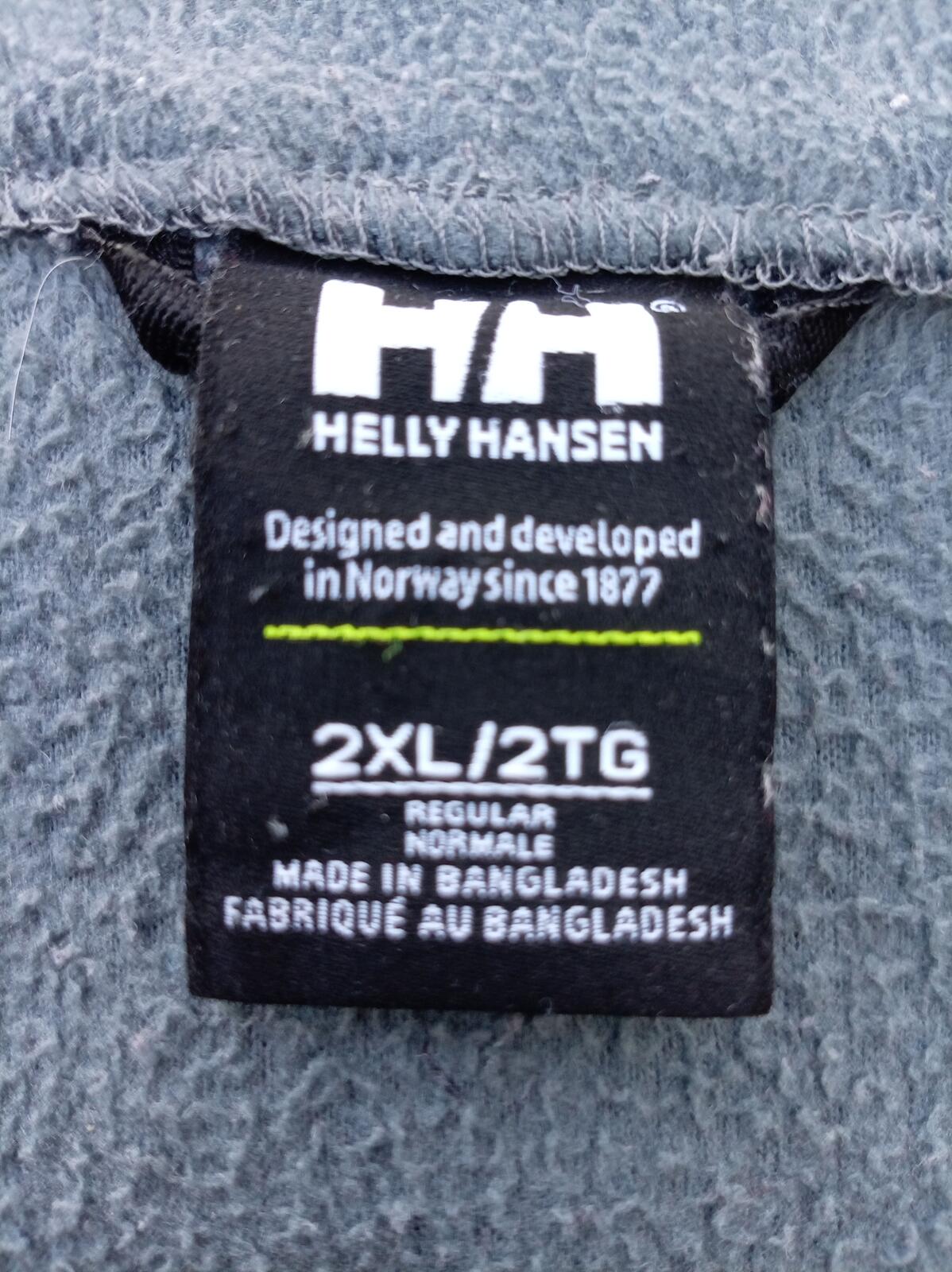 Helly Hansen Daybreaker 51598 Fleece Jacket Grey Full Zip Polartec Men's 2XL