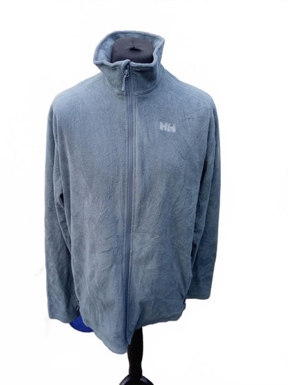 Helly Hansen Daybreaker 51598 Fleece Jacket Grey Full Zip Polartec Men's 2XL