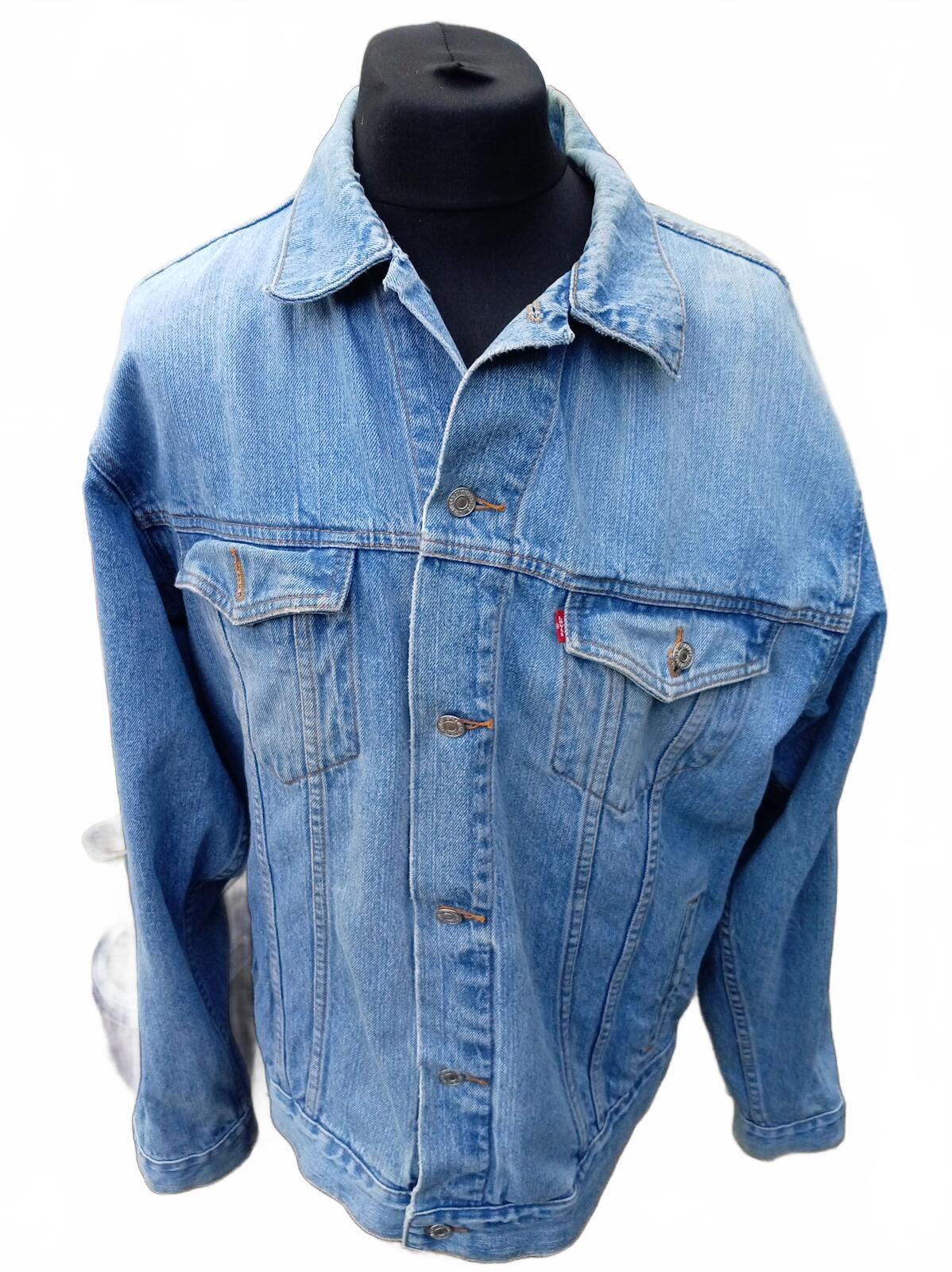 Vintage 90s Levis 70507 0500 Denim Trucker Jacket Men's XL Oversized Light Wash
