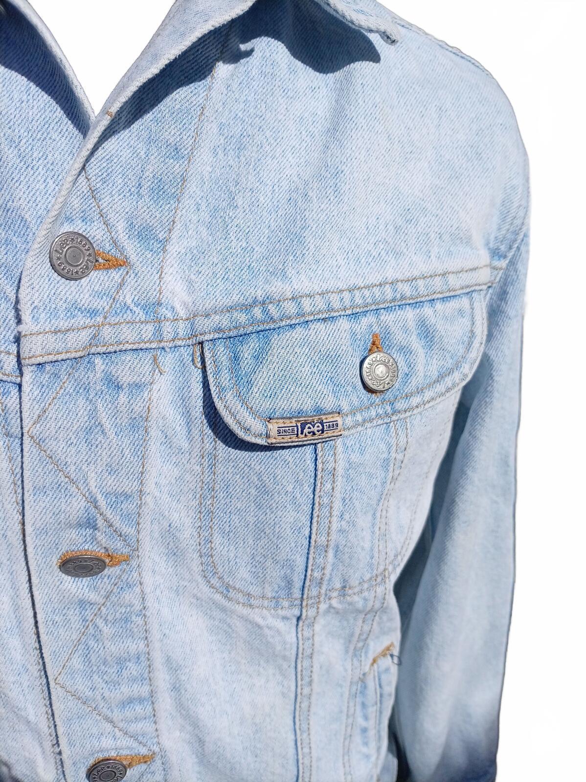 Vintage Lee Custom Light Wash Denim Jacket | Hand-Painted ‘Son of God’ - Large