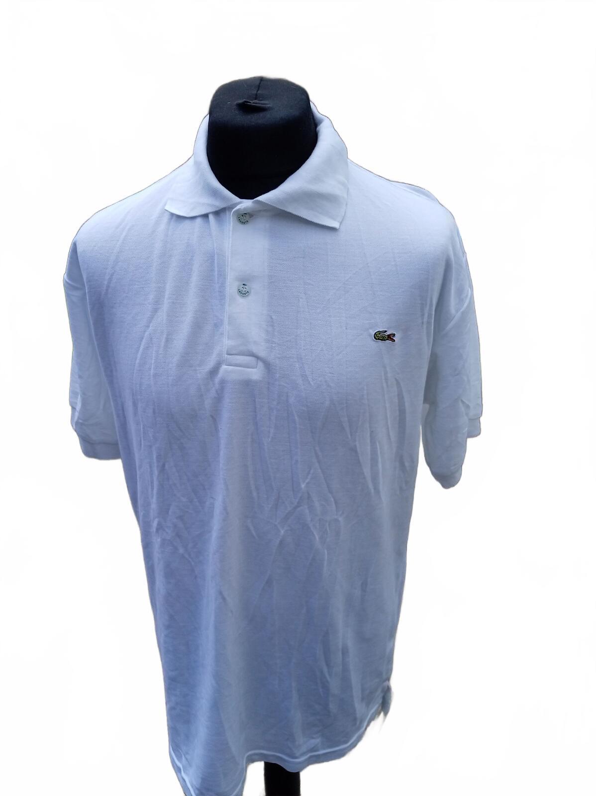 Lacoste Mens Polo Shirt XXL Size 7 White Green Croc Logo Classic Piqué
