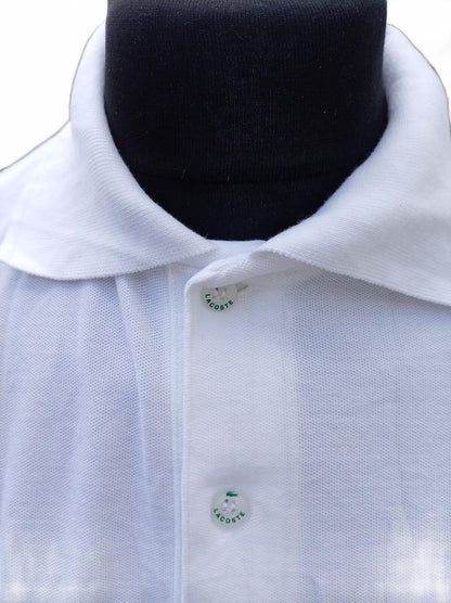 Lacoste Mens Polo Shirt XXL Size 7 White Green Croc Logo Classic Piqué