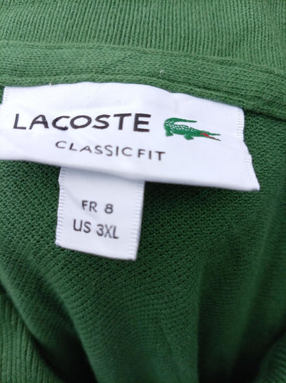 Lacoste Mens Polo Shirt 3XL Size 8 Forest Green Classic Piqué Big & Tall