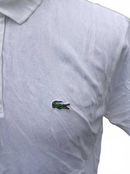 Lacoste Mens Polo Shirt White Slim Fit Size 6 XL Classic Piqué Short Sleeve