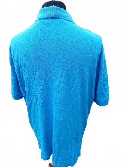 Lacoste Mens Polo Shirt 4XL Size 9 Turquoise Cyan Blue Classic Piqué Big & Tall