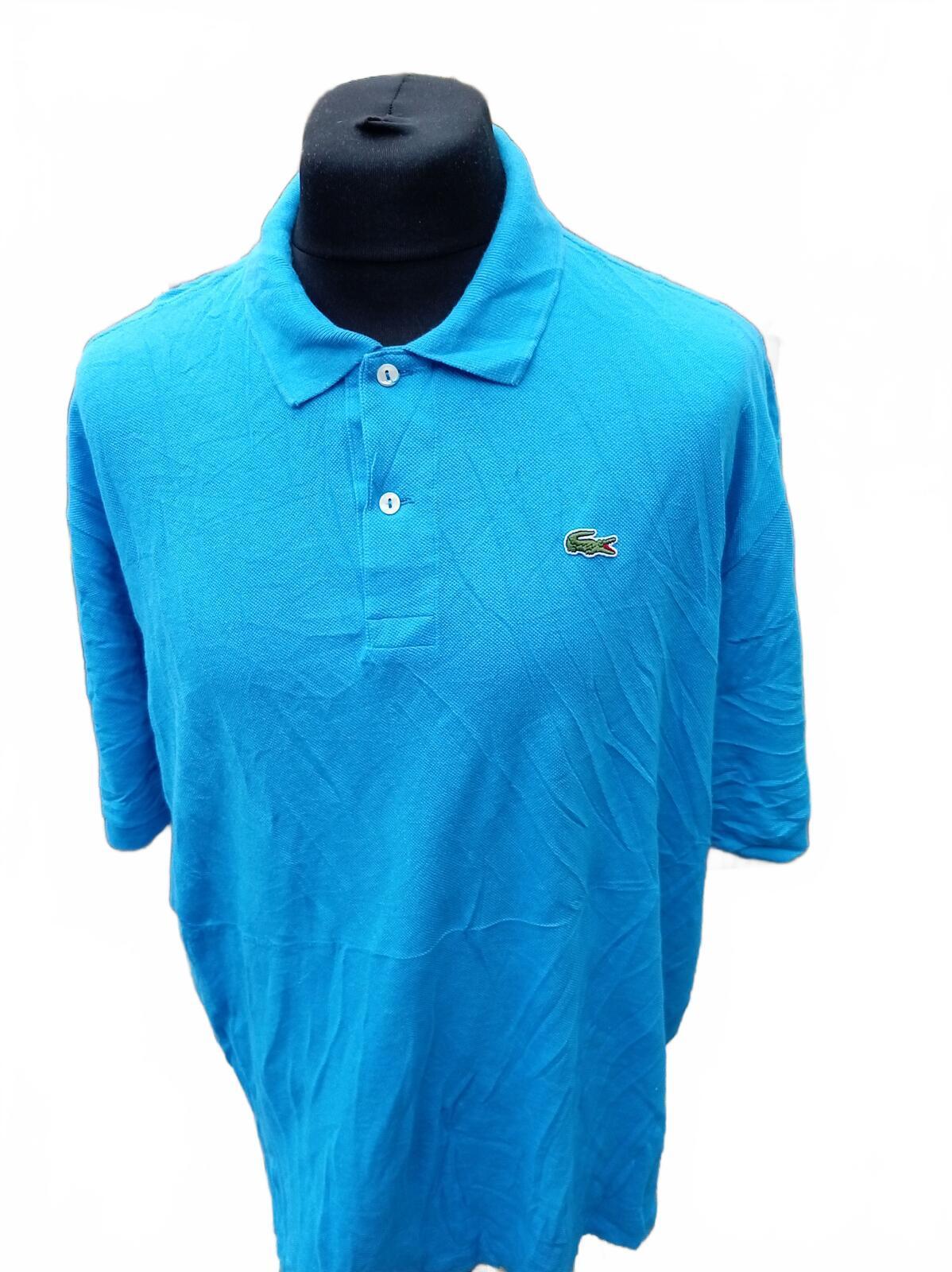 Lacoste Mens Polo Shirt 4XL Size 9 Turquoise Cyan Blue Classic Piqué Big & Tall