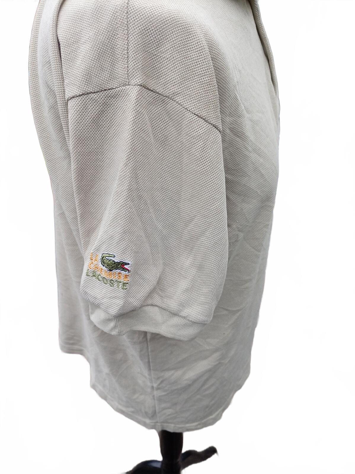 XxlLacoste Mens Polo Shirt XXL 7 Beige Sand Sleeve Logo Embroidery Classic Piqué