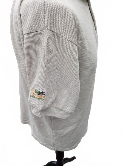 XxlLacoste Mens Polo Shirt XXL 7 Beige Sand Sleeve Logo Embroidery Classic Piqué