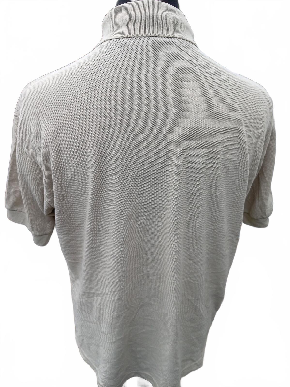 XxlLacoste Mens Polo Shirt XXL 7 Beige Sand Sleeve Logo Embroidery Classic Piqué
