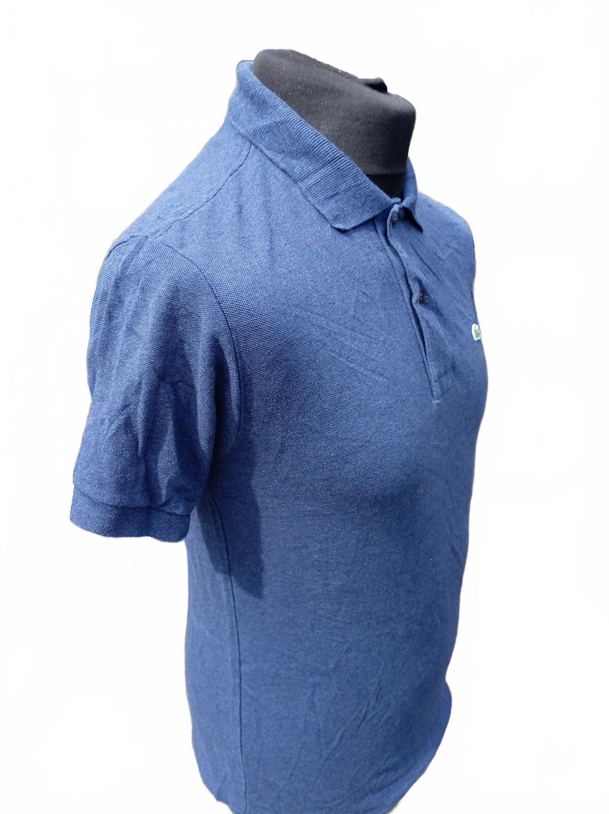 Lacoste Mens Polo Shirt Extra Small Size 2 Denim Blue Indigo Marl Piqué