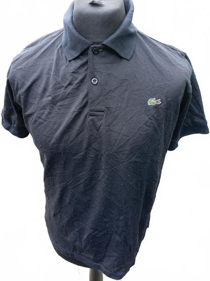 VINTAGE 90s Lacoste Made In France Polo Shirt Black Mens Size 5 Large L
