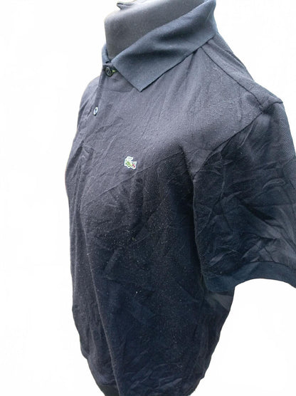 VINTAGE 90s Lacoste Made In France Polo Shirt Black Mens Size 5 Large L