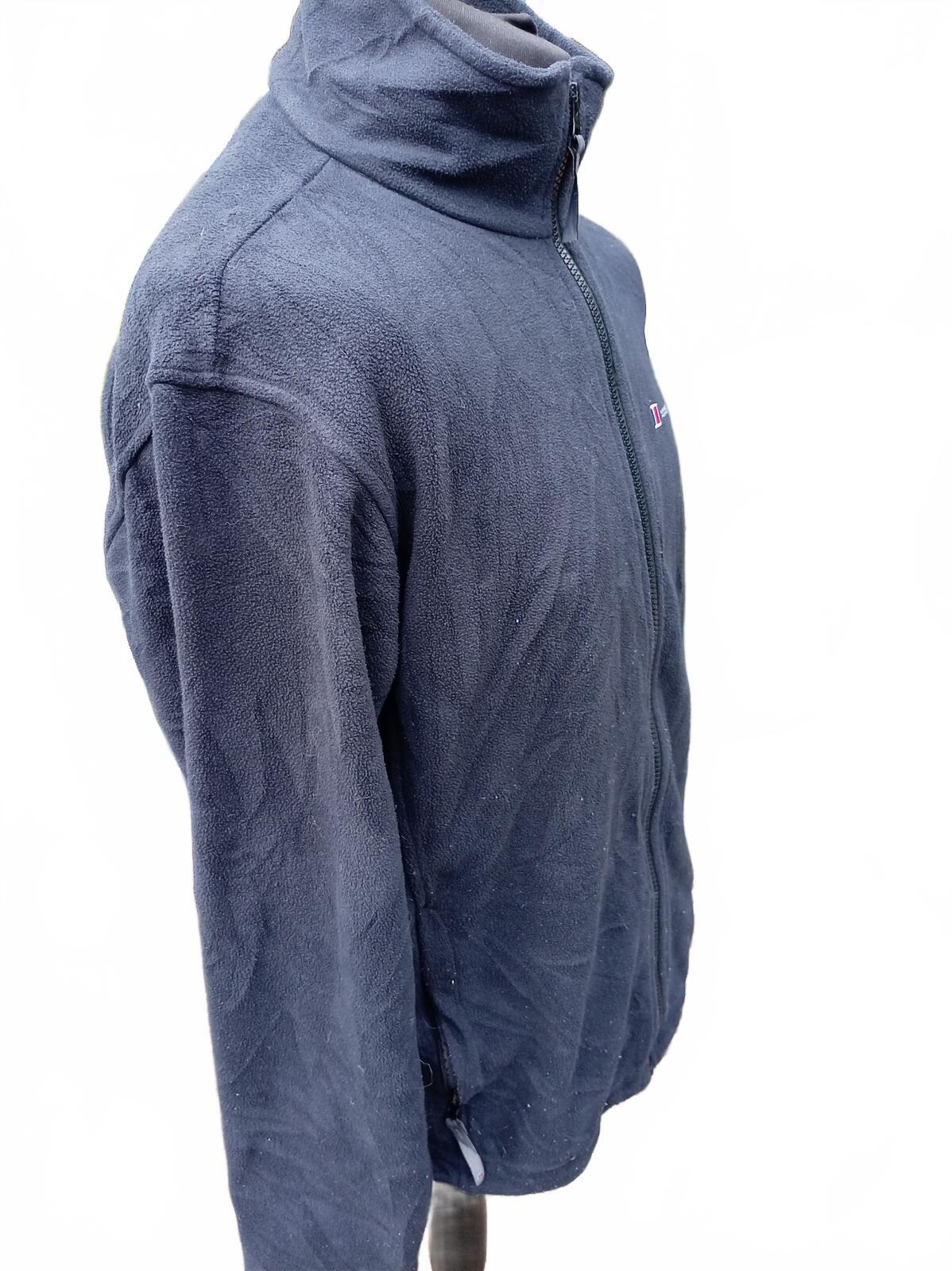 Berghaus Mens Fleece Jacket Large Black Full Zip Microfleece Outdoor Walking