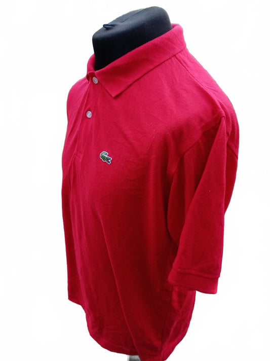 Lacoste Red Short Sleeve Polo Shirt - Size 6 / XL