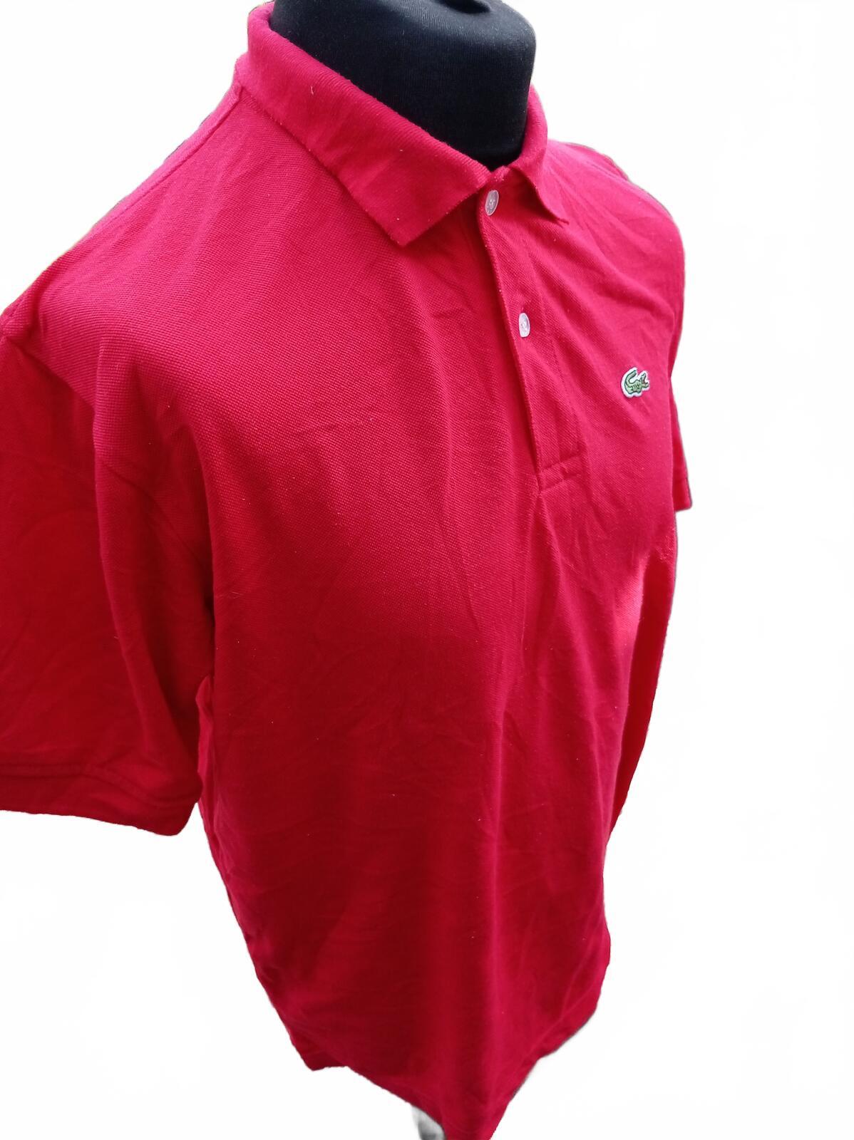 Lacoste Red Short Sleeve Polo Shirt - Size 6 / XL