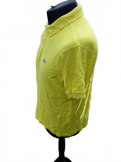 Lacoste Men’s Classic Pique Polo Shirt Yellow Lime Size 4 M Medium Short Sleeve