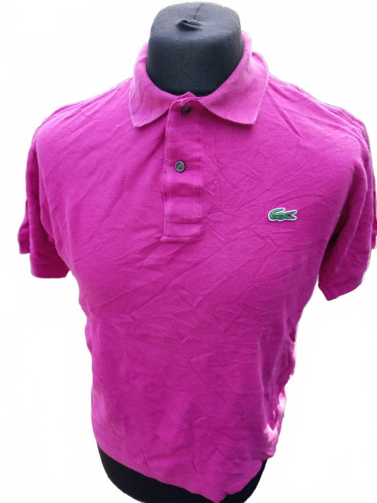 Lacoste Magenta Pink Short Sleeve Polo Shirt - Small