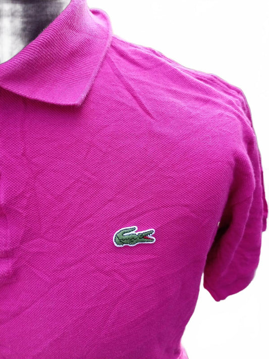 Lacoste Magenta Pink Short Sleeve Polo Shirt - Small