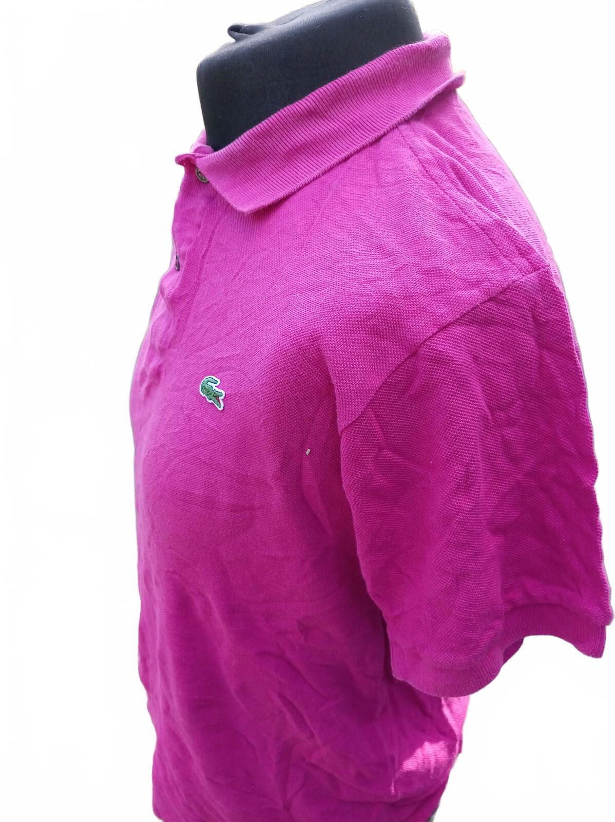 Lacoste Magenta Pink Short Sleeve Polo Shirt - Small