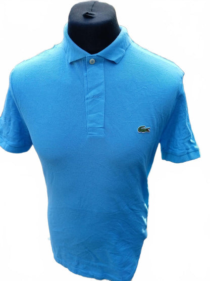 Lacoste Men’s Classic Pique Polo Shirt Light Blue Size 4 M Medium Short Sleeve