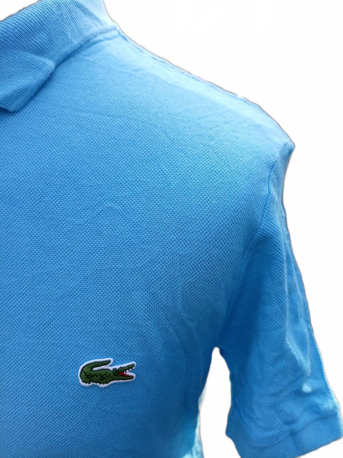 Lacoste Men’s Classic Pique Polo Shirt Light Blue Size 4 M Medium Short Sleeve