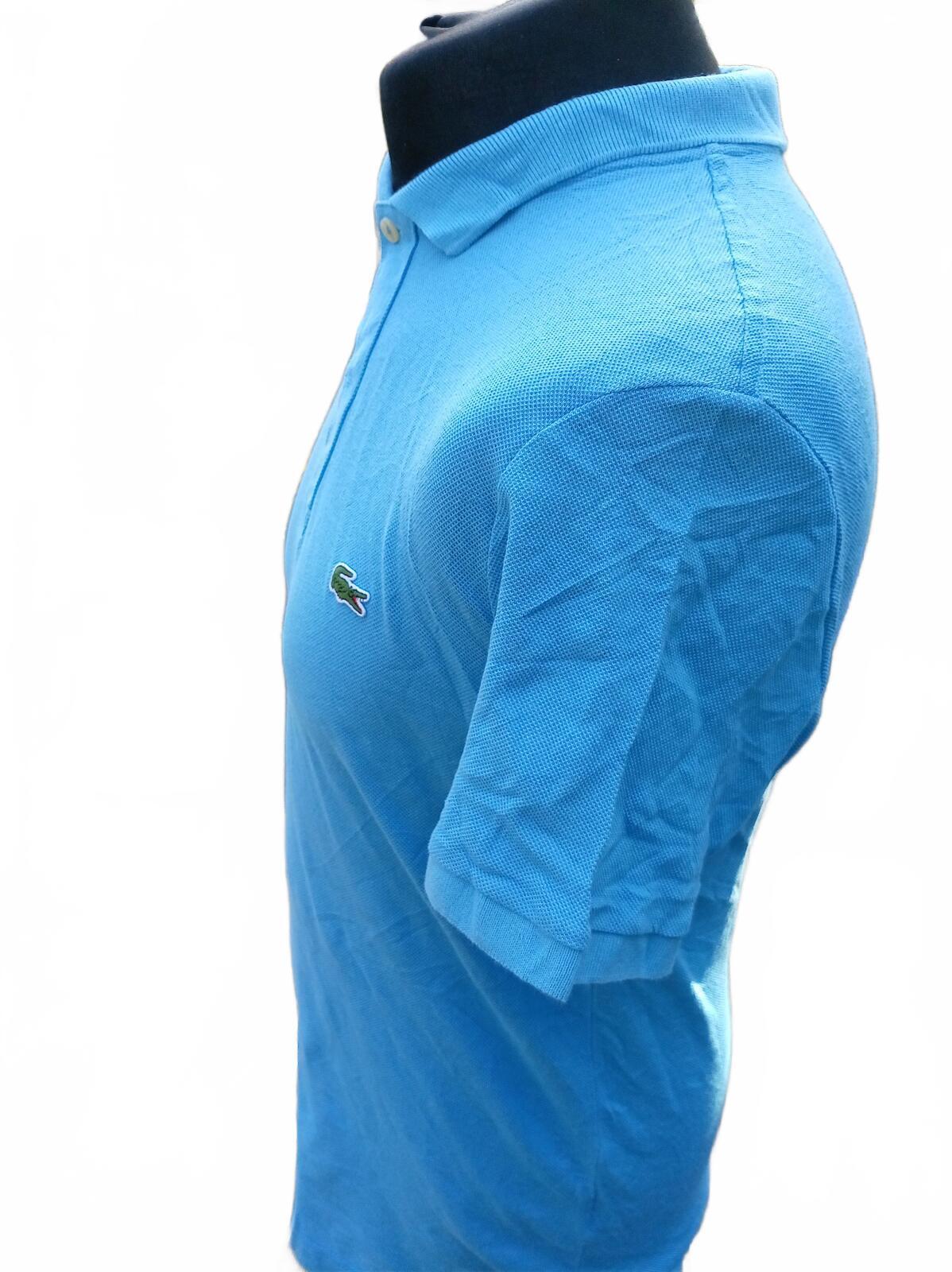Lacoste Men’s Classic Pique Polo Shirt Light Blue Size 4 M Medium Short Sleeve