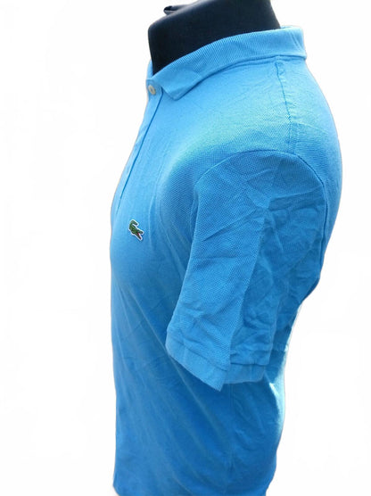 Lacoste Men’s Classic Pique Polo Shirt Light Blue Size 4 M Medium Short Sleeve