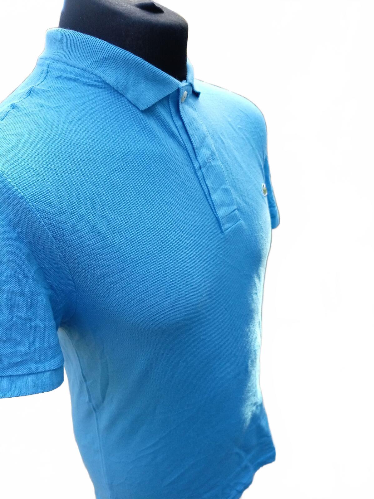 Lacoste Men’s Classic Pique Polo Shirt Light Blue Size 4 M Medium Short Sleeve