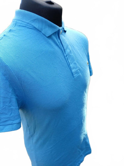 Lacoste Men’s Classic Pique Polo Shirt Light Blue Size 4 M Medium Short Sleeve