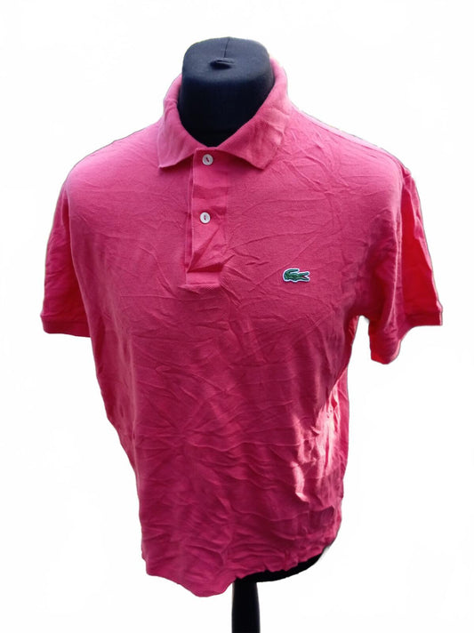Lacoste Pink Short Sleeve Polo Shirt - Size 5